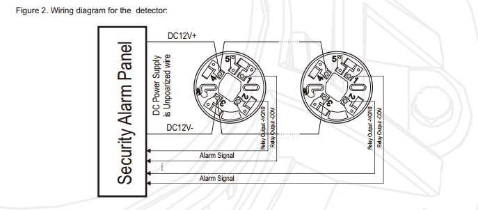  FT143 4-wire Smoke & Heat Detector with Relay output